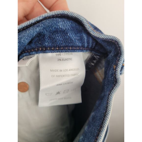 Grlfrnd Revolve NWOT Piper Super High Rise Stretch Slim Crop Laurel Canyon 26 - Picture 9 of 12